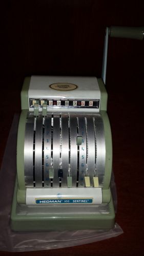 hedman 950 sentinel Check Writer Machine  Vintage