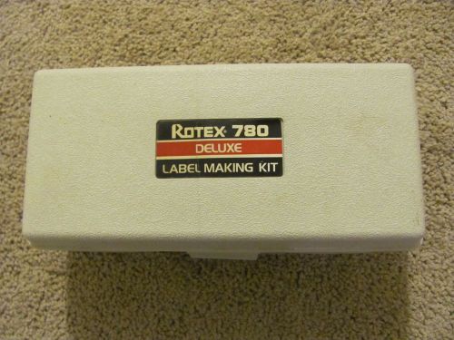 ROTEX 780 Label Making kit Complete with case bundle