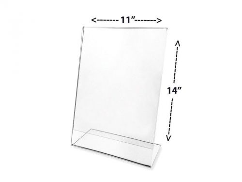 11&#034; x 14&#034; vertical acrylic table tent picture display &amp; sign holder - clear for sale
