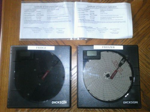 Lot of 2 dickson kt663fc chart recorder  6&#034; digital recorders for sale