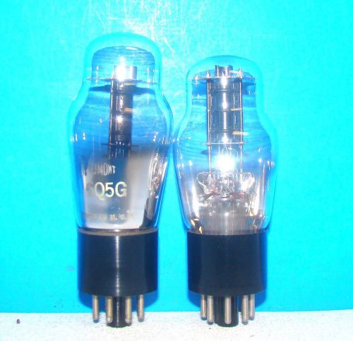 6Q5G vacuum tubes 2 valves vintage electron radio tested ST shape 6Q5GT 6Q5