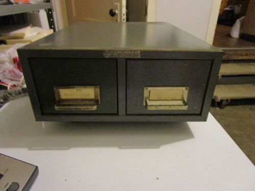 Vintage steelmaster art steel 2 drawer card file cabinet stackable industrial for sale