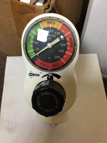 Vacuum regulator, ohio medical push-to-set, 2 mode continuous, adult, analog for sale