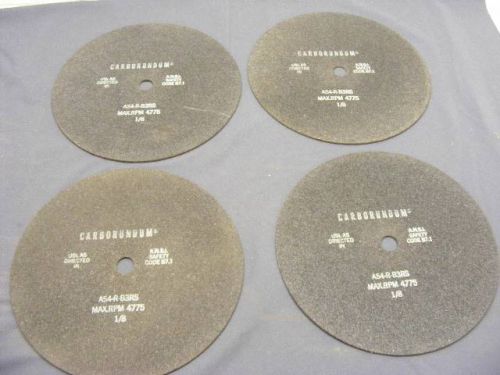 4 NEW CARBORUNDUM Disc A54-R-B3RS 10&#034; diameter x 1/8