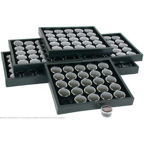 6 25 black gem jars display &amp; stackable tray for sale