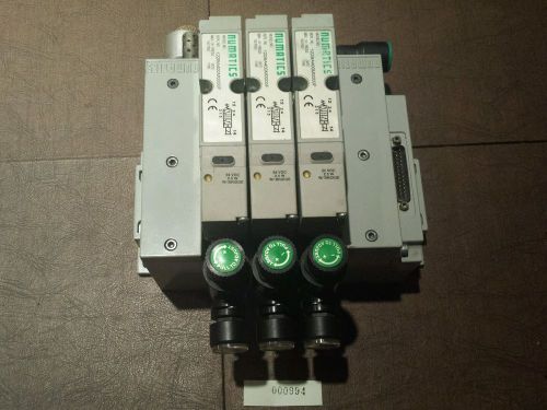 Numatics 122ba400m000f  3 valve air manifold w/ regulators 24vdc 145psi for sale
