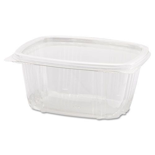 Clear Hinged Deli Container, 8oz, 5 3/8 x 4 1/2 x 1 1/2, 100/Bag, 2 Bags/Carton