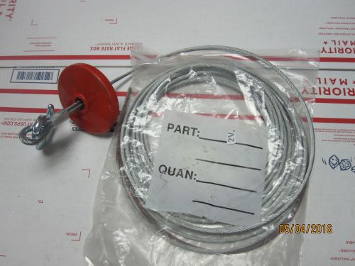 7/32&#034; x 40 ft galv. wire rope winch cable with hook &amp; stop for sale