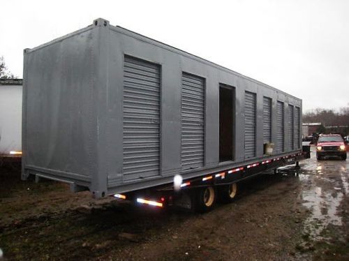40&#039; Ground Level Aluminum Storage Container with Multiple Side Doors