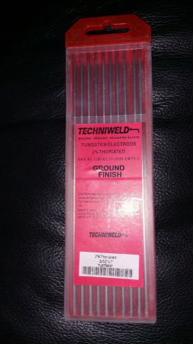 Tungsten Electrode, 3/32&#034;x7&#034;  Techniweld, 2% Thoriated, 10 pieces
