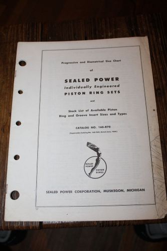Sealed Power Piston Rings 168-70R Catalog Stock List Muskegon Michigan