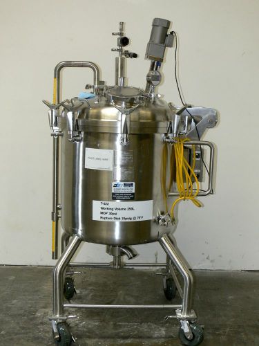 Allegheny bradford 250 liter stainless steel bio-reactor w/ agitator  30 psi for sale