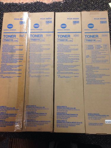 Tn601k toner (7165) black X 4 Konica  Minolta