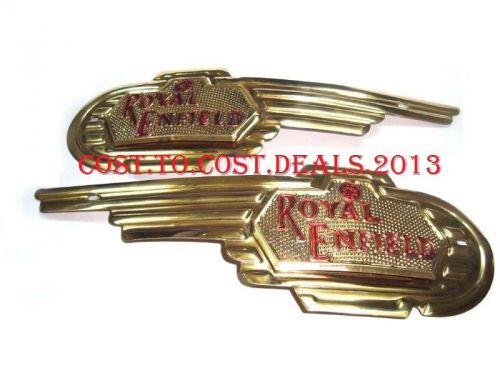 Royal Enfield Solid Brass Petrol Tank Badges Brand New