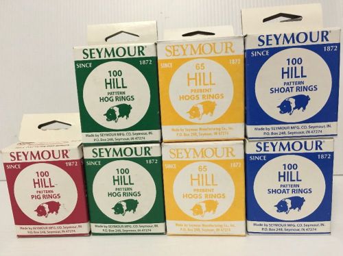 Lot of 7 Boxes Seymour Hill Humane Hog 630 Rings Pigs Shoat