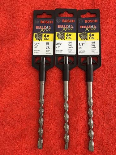 BOSCH HCFC2061 Hammer Drill Bit 4x Life SDS Plus 3/8x6 In Lot of 3 NEW