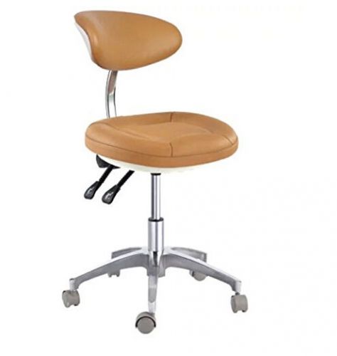 Dental Office Chair Doctor&#039;s/Assitant&#039;s Stool With Backrest Micro Fiber Leather