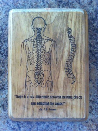 Chiropractor Handmade OOAK Woodburned Sign Plaque Office Decor Chiropractic