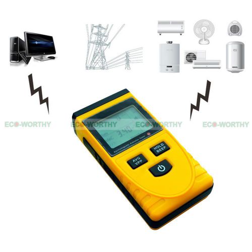 Lcd digital electromagnetic radiation detector emf meter dosimeter tester for sale