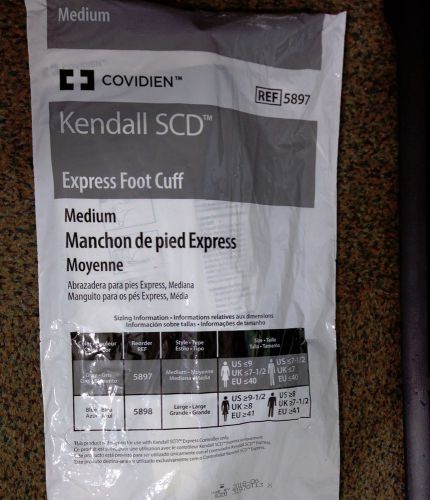 Kendall express 5897 scd foot cuffs sleeves - medium - pair - 2 - new! for sale