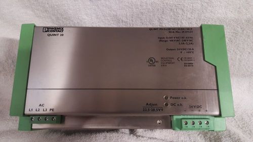 PHOENIX CONTACT QUINT-PS-3X207AC/24DC/20/F POWER SUPPLY USED