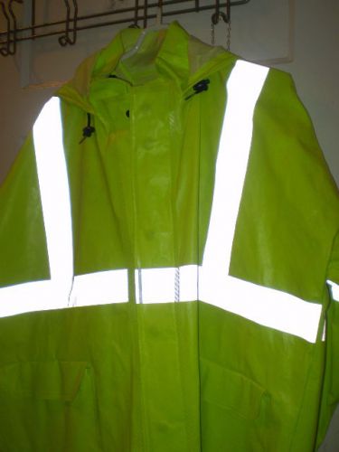 NASCO Arc Lite Hi Vis Lime Yellow Hooded Jacket 1503JFY Overalls 1501TFY X Large
