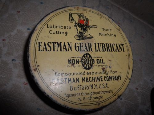 Rare Vintage Eastman Machine Co Gear Lube Tin Can Cutting Machine Buffalo NY