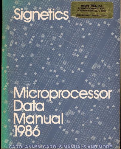 SIGNETICS Data Book 1986 Microprocessor Data Manual