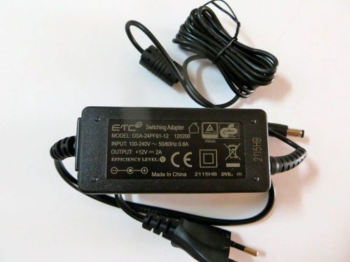 NEW SwItching Adapter ETC model;DSA-24PF01-12 INPUT:100-250V OUTPUT: 12V=2A