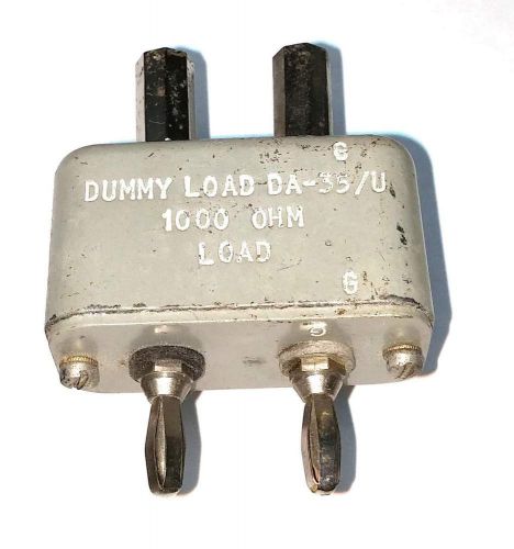 1000 ohm dummy load da-35/u banana jacks / plugs with bnc-f tap ham test for sale
