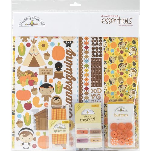 &#034;Doodlebug Essentials Page Kit 12&#034;&#034;X12&#034;&#034;-Give Thanks&#034;