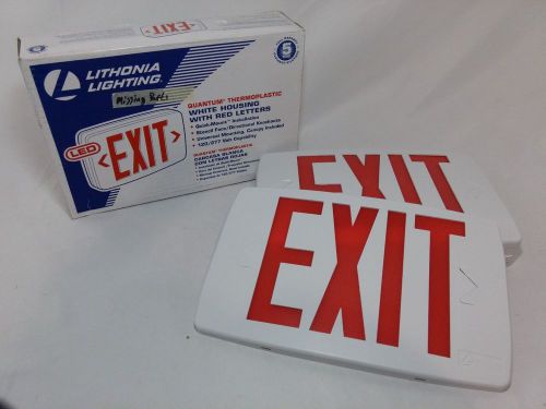 Lithonia Lighting LED Exit Sign 142AN4 White Red Letters