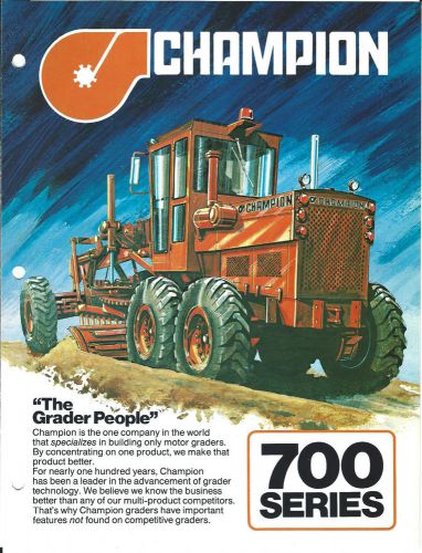 Equipment Brochure - Champion - 700 series - Motor Grader c1980 2 items (E3085)
