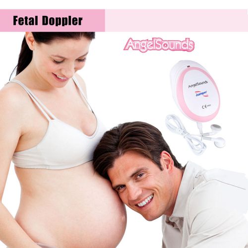 Baby fetal doppler angelsounds heart monitor portable fetus-voice 3mhz probe for sale