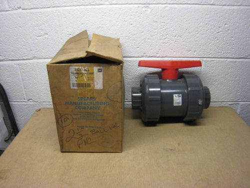 Spears 2-1/2&#034; true union pvc ball valve socket 2322-025 new free shipping for sale