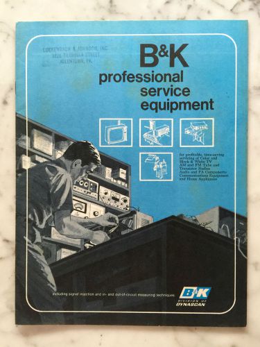 B&amp;k professional service equipment booklet 1960&#039;s for sale