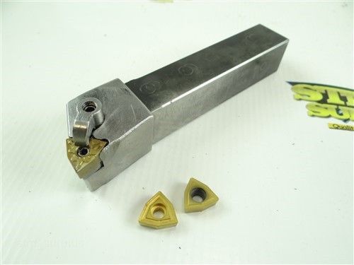 Carboloy indexable turning tool holder 3/4&#034; shank  mwlnr + 2 new carbide inserts for sale