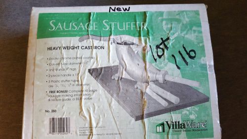 VILLAWARE 5 Lb Cast Iron Sausage Stuffer New BONUS. 60 PAGE RECIPE GUIDE