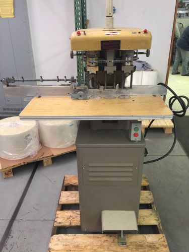 Challenge paper drill 3 spindle indexing side stop for sale