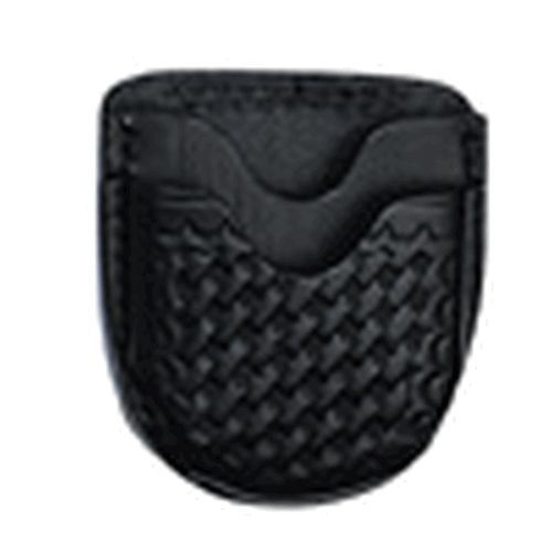 Boston Leather 5515-3 Black Basketweave Finish Top Grain Open Top Cuff Case