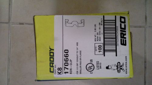 Caddy clips (100) sealed box cable/conduit clip 1/2 in. conduit k8 for sale