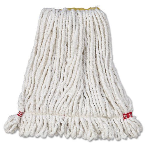 Web foot wet mop head, shrinkless, white, small, cotton/synthetic, 6/carton for sale