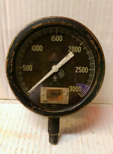 Vintage jas.p.marsh corporation pressure gauge steam engine 0-3000 steam pump for sale