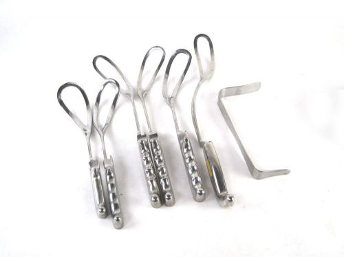 Lot 6 Jarit Stainless Steel Surgical OR Simpson Obstetrical Forceps+(1)Retractor