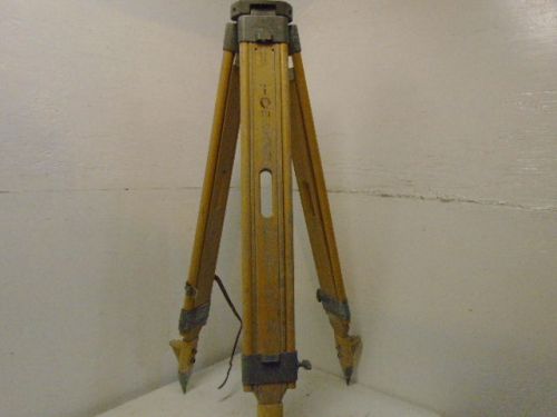 Yellow Wooden Topcon Tripod with Metal Feet 45 inches