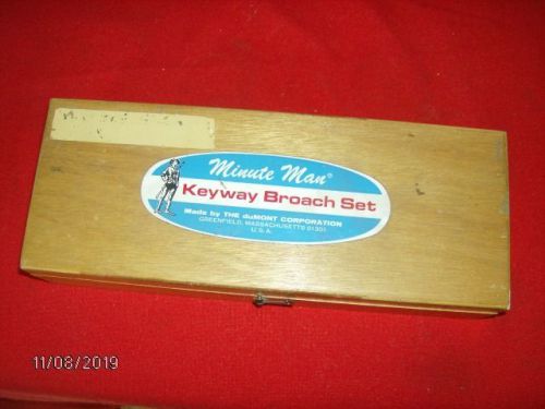 Dumont machinist tool tools minute man keyway broach set in case nice!!! for sale