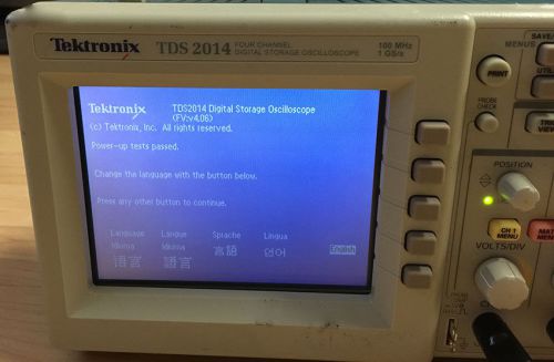 Tektronix TDS 2014 Digital Oscilloscope 100Mhz 1GS/s Tektronix TDS2014