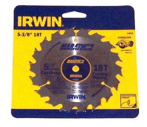 Irwin 14015 Industrial Tool 5-3/8-in 18-T 3/8&#034; Arbor Marathon Cordess Saw Blade