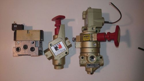 (4) ross valves: 3 way pneumatic solenoid valve, lockout &amp; exhaust + bar 2-10 for sale