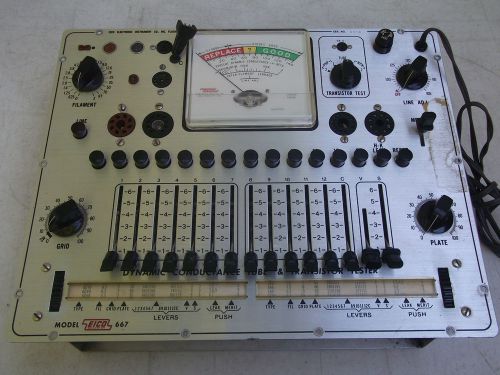EICO 667 TUBE TESTER W/MANUALS/TUBE CHARTS/CRT TEST ADAPTERS